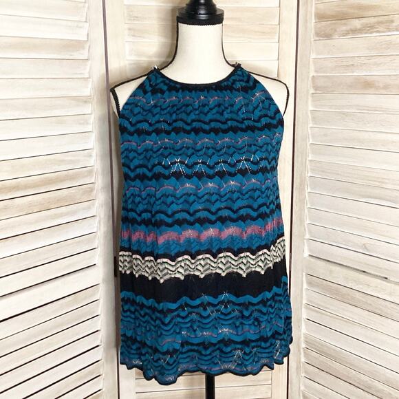 M Missoni Swing Tank Classic Zig Zag Teal Purple Pink M-L - Picture 4 of 10